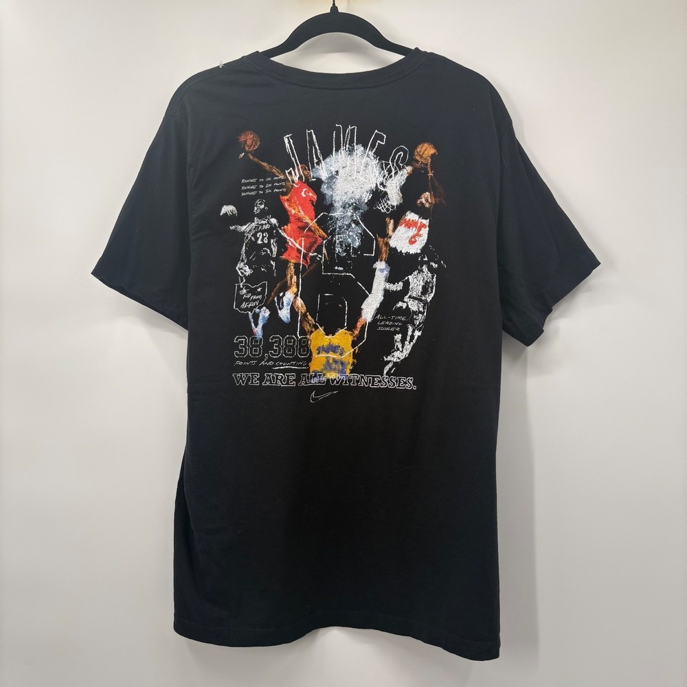 Nike Lebron James Mens Size XL NBA All Time Scoring Record Shirt Graphic Y2K